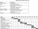 Sample Project Timelines form