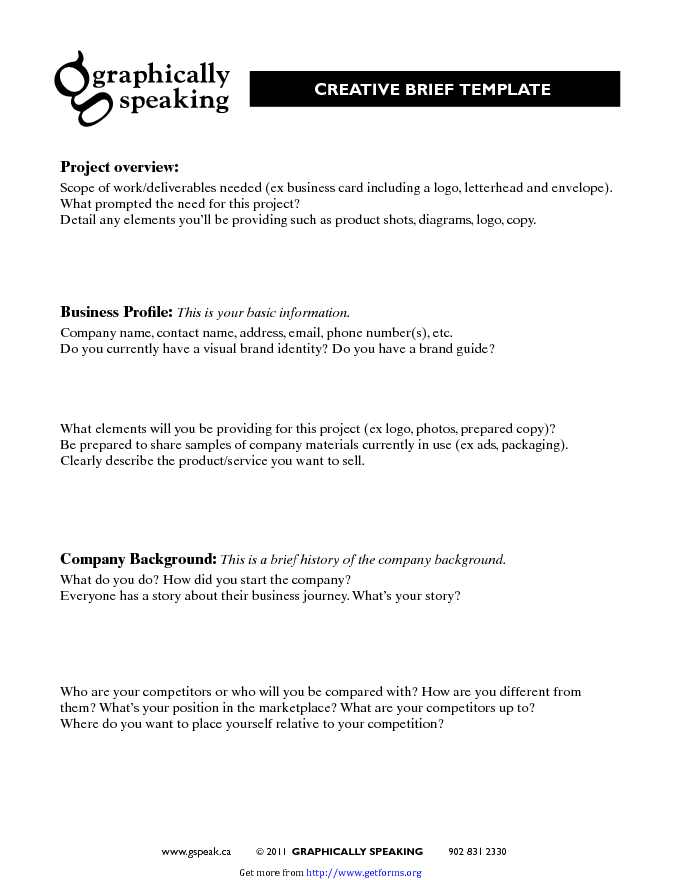 Creative Brief Template 2