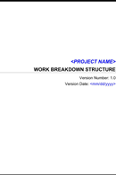 Work Breakdown Structure Template 3 form