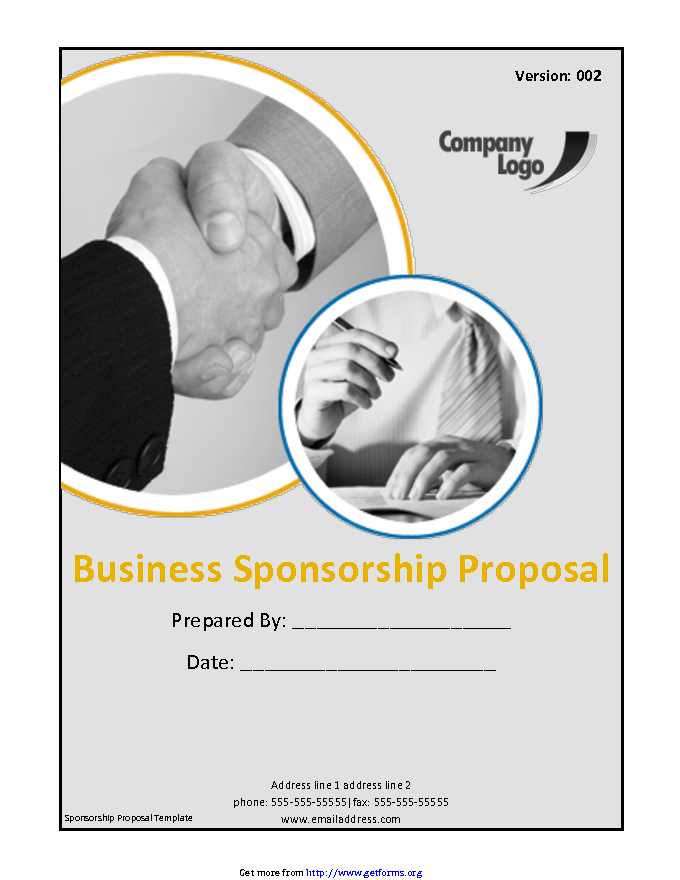 Business Sponsorship Proposal