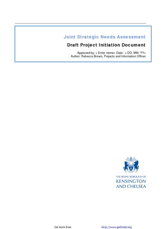 Draft Project Initiation Document