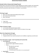 Sponsorship Proposal Template form