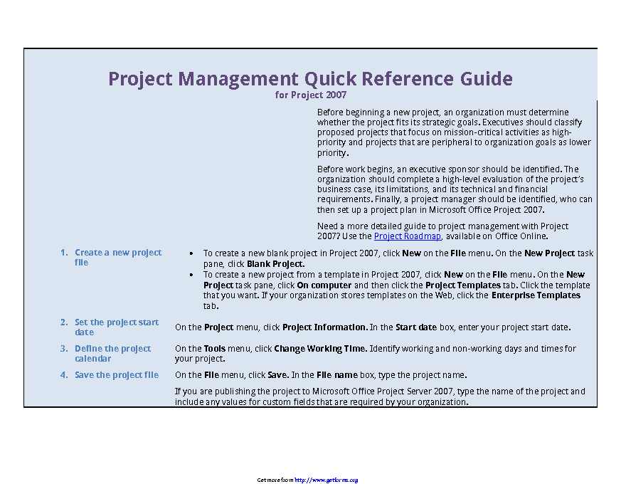 Project Management Template 1
