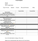 Event Proposal form