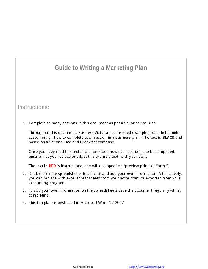 Marketing Plan Sample