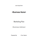 Marketing Plan Sample form