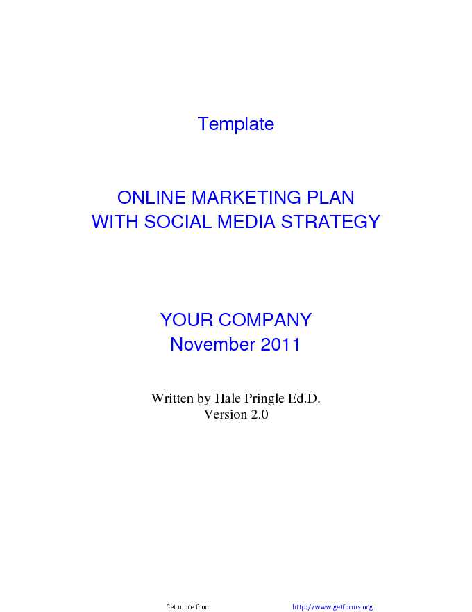 Online Marketing Plan