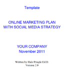 Online Marketing Plan form