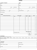 Contractor-Freelancer Invoice form