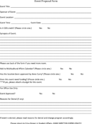 Event Proposal Form form