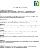 Social Media Strategy Template form