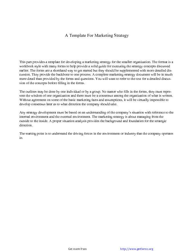 Marketing Strategy Template 1