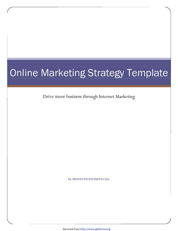 Marketing Strategy Template 2 (Online)