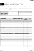 Expense Reimbursement Form form