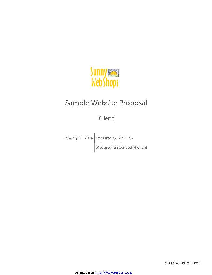 Sample Website Proposal