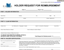 Holder Request for Reimbursement form