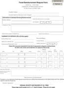 Travel Reimbursement Form Template form