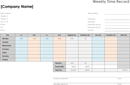 Weekly Time Card Template form