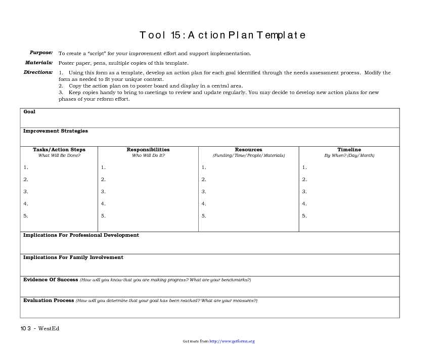 Action Plan Template