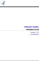 Project Training Plan form