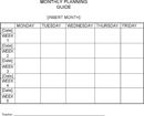 Monthly Planning Guide form