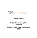 Disaster Recovery Plan Template 2 form