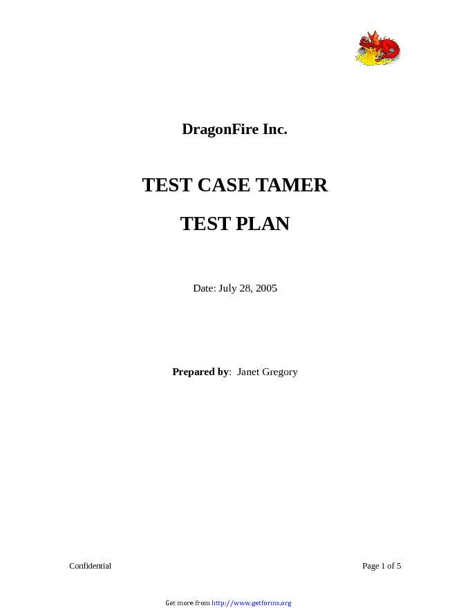 Test Plan Template 3