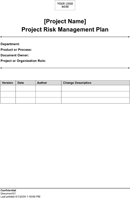 Risk Management Plan Template 2 form