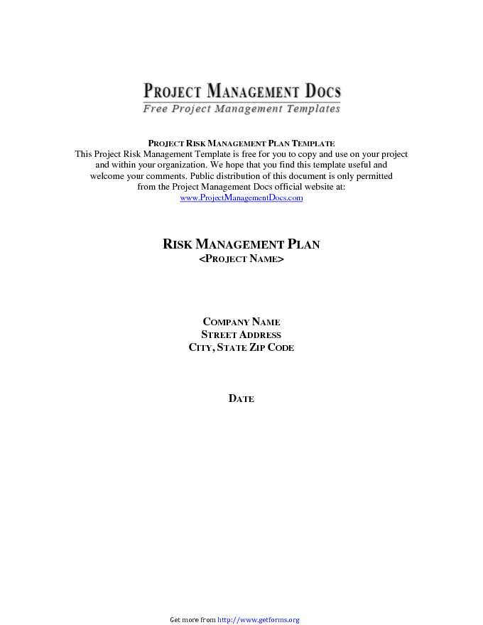 Risk Management Plan Template 3