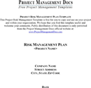 Risk Management Plan Template 3 form