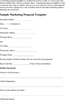 Marketing Proposal Template 3 form