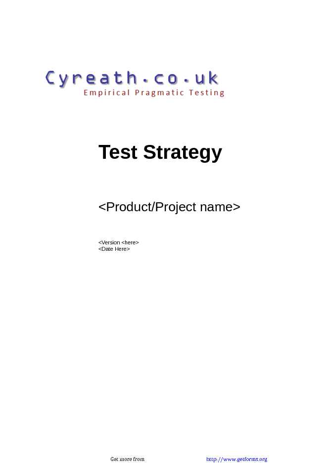 Test Strategy Template 3