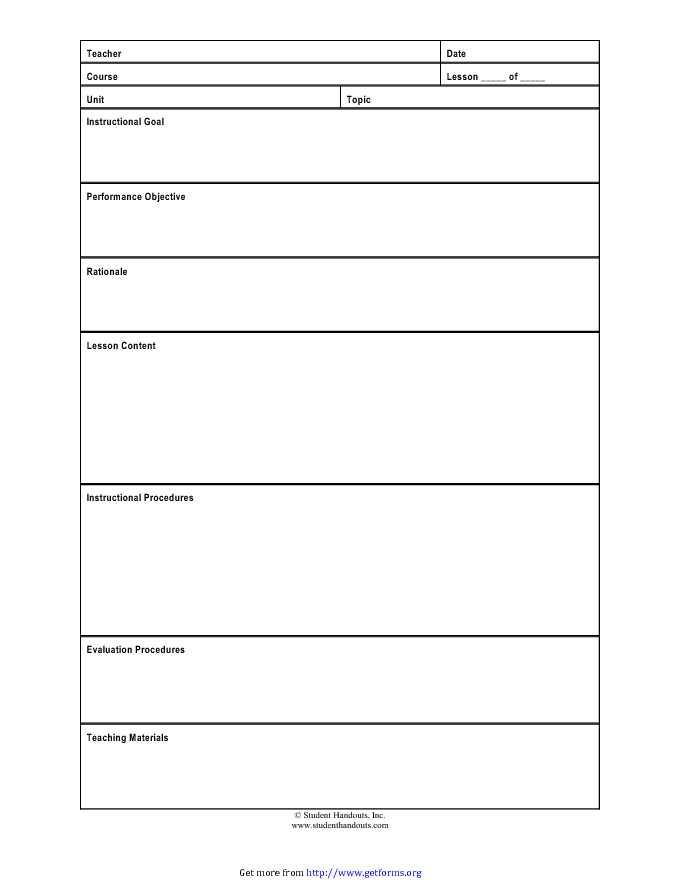 Lesson Plan Template 1