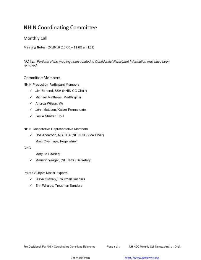 Meeting Notes Template 2