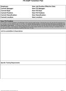 Employee Transition Plan Template form
