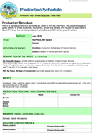 Film Production Schedule Template form