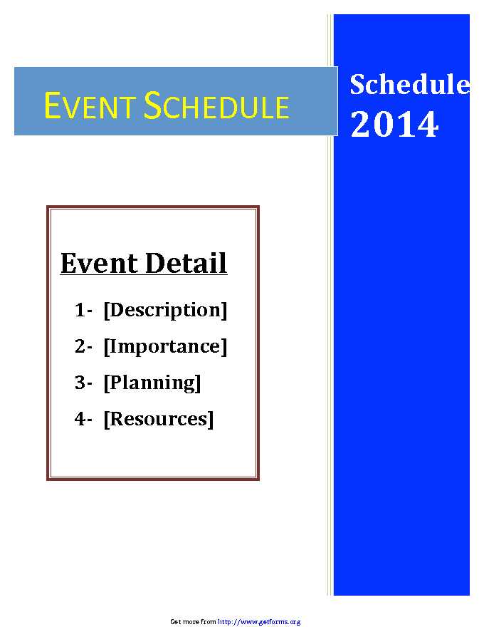 Events Calendar Template
