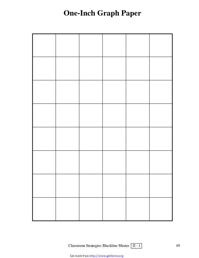 One-Inch Graph Paper