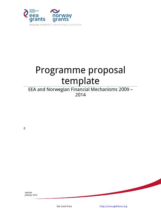 Programme Proposal Template