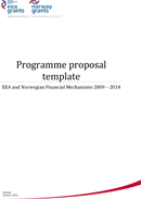 Programme Proposal Template form