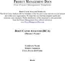 Root Cause Analysis Template 1 form