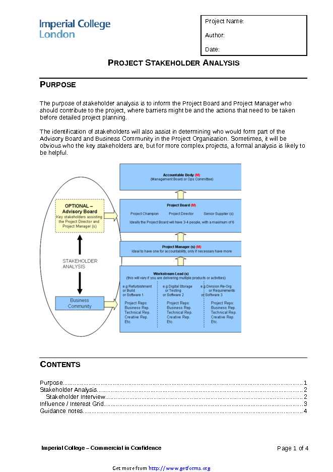 Project Stakeholder Analysis