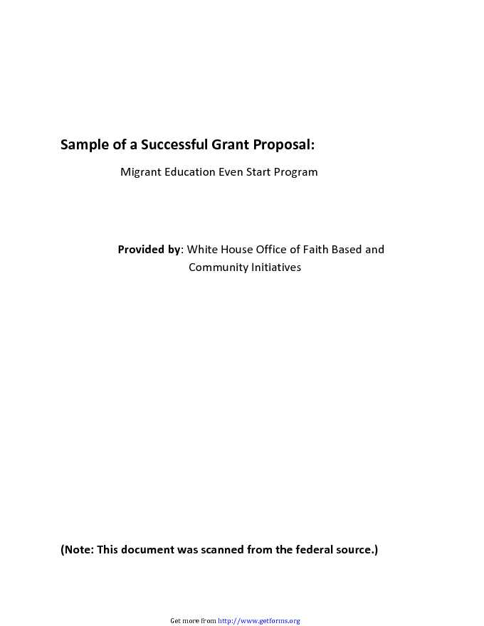 Sample Grant Proposal 3