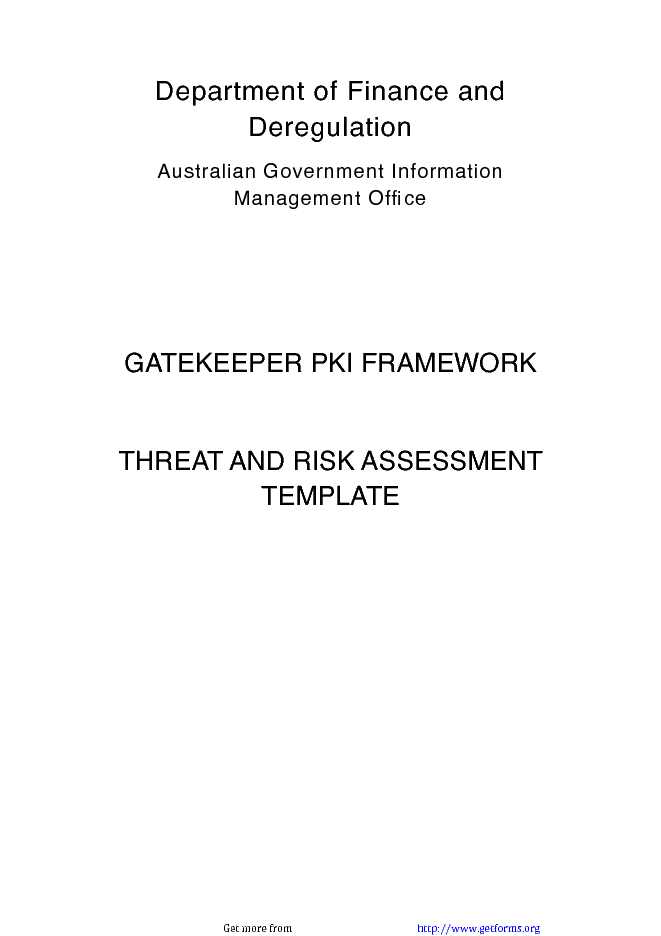 Threat and Risk Assessment Template