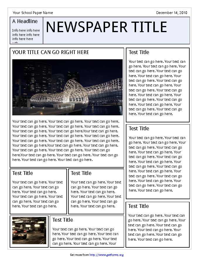 Newspaper Template 3