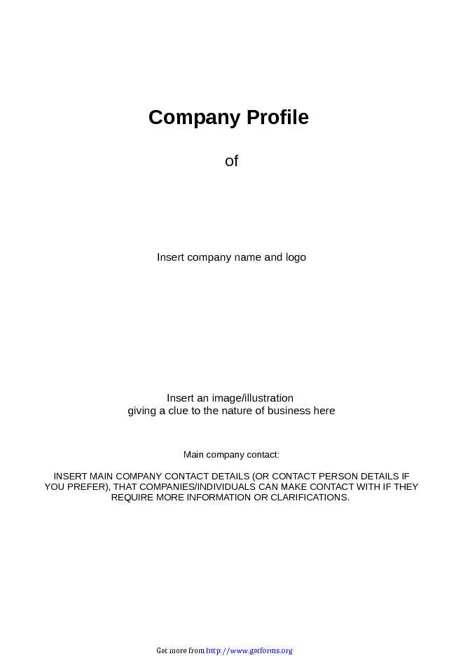 Business Company Profile Template