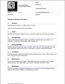 Standard Operating Procedure Template Word form