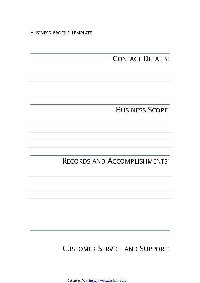 Business Profile Template 1