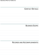 Business Profile Template 1 form