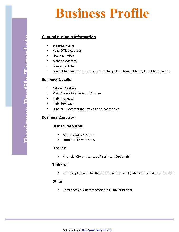 Business Profile Template 2